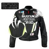 Blouson Moto Été | Suzuki Racing Team Noir