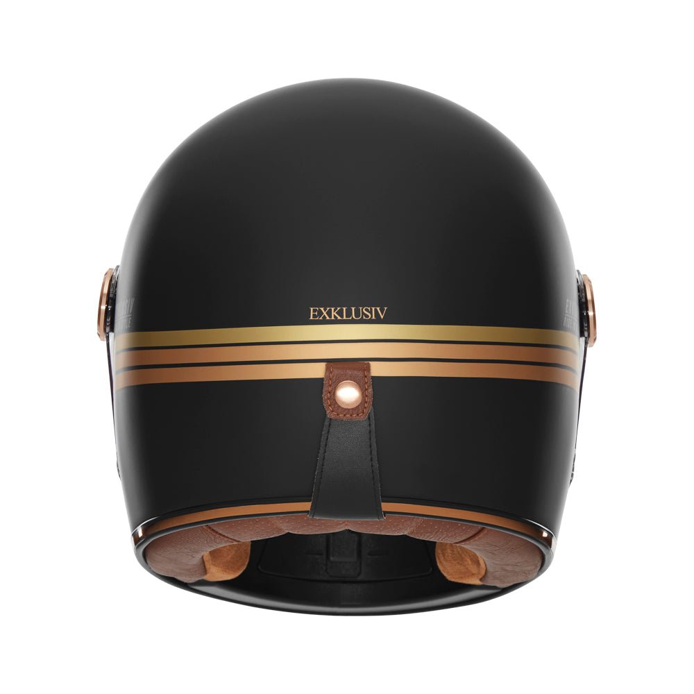 Casque Intégral Duke II Flat Noir Mat/Or — EXKLUSIV - LE PRATIQUE DU MOTARD