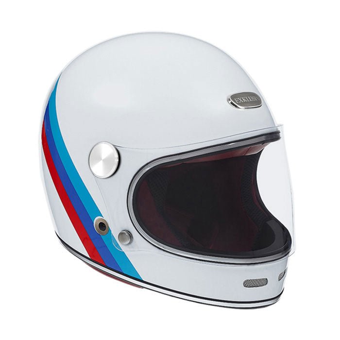 Casque Intégral Duke II Nation Blanc/Bleu/Rouge — EXKLUSIV - LE PRATIQUE DU MOTARD