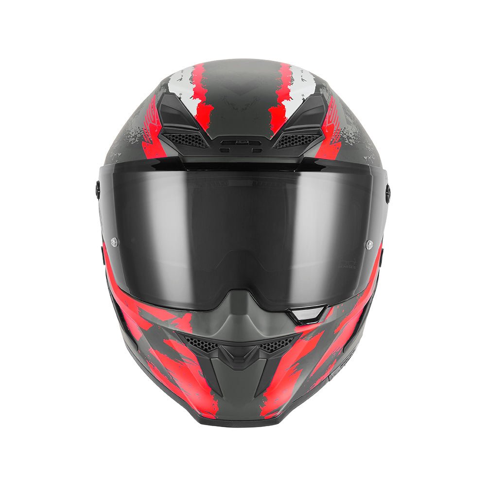 Casque Intégral Goliath Cut'D Noir Mat/Rouge — EXKLUSIV - LE PRATIQUE DU MOTARD