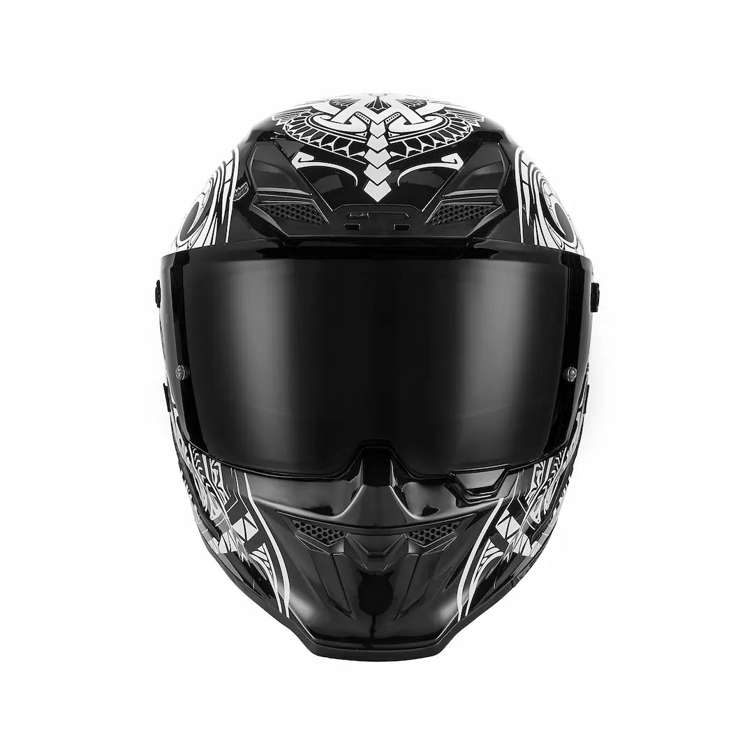 Casque Intégral Goliath Maori Noir/Blanc — EXKLUSIV - LE PRATIQUE DU MOTARD