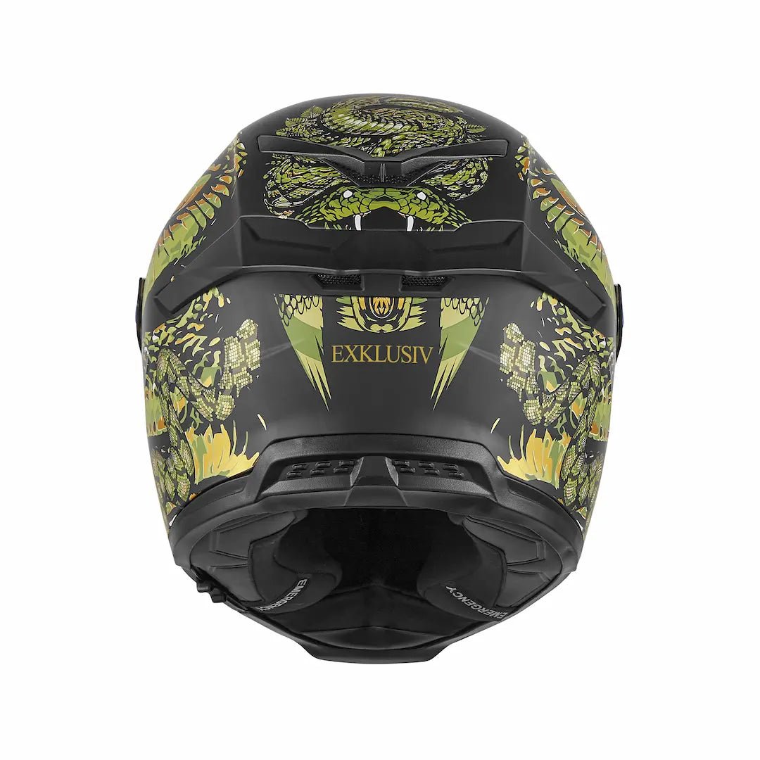 Casque Intégral Goliath Mythology Noir Mat/Or — EXKLUSIV - LE PRATIQUE DU MOTARD