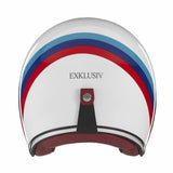 Casque Jet Volt Nation Blanc/Rouge/Bleu Clair — EXKLUSIV - LE PRATIQUE DU MOTARD