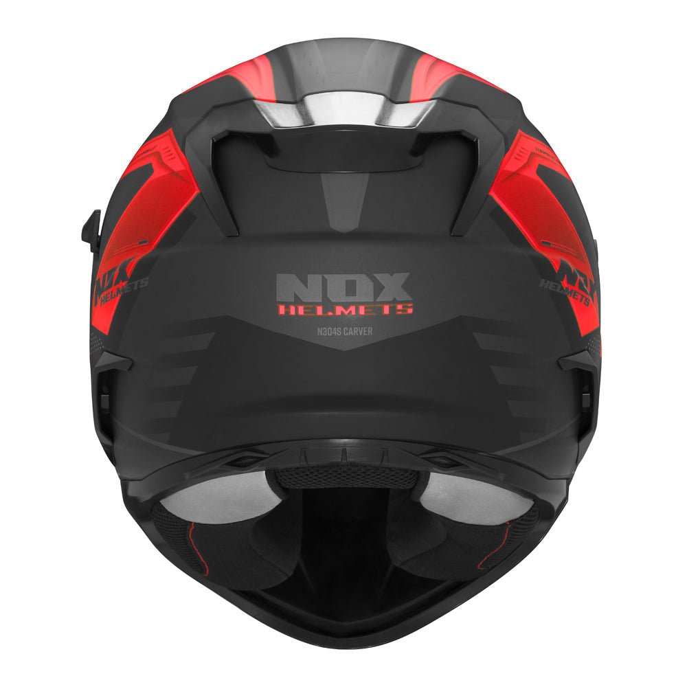 Casque Moto Intégral N304S Carver Noir Mat Rouge | NOX - LE PRATIQUE DU MOTARD