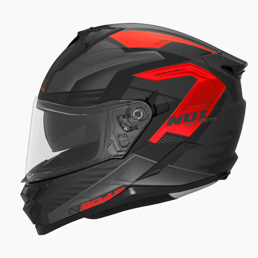 Casque Moto Intégral N304S Carver Noir Mat Rouge | NOX - LE PRATIQUE DU MOTARD