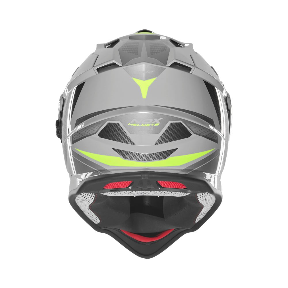 Casque Moto Cross N312 Track Gris Nardo Jaune Fluo | NOX - LE PRATIQUE DU MOTARD
