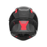 Arrière et extracteurs du casque intégral moto NOX N402 Mentor noir rouge