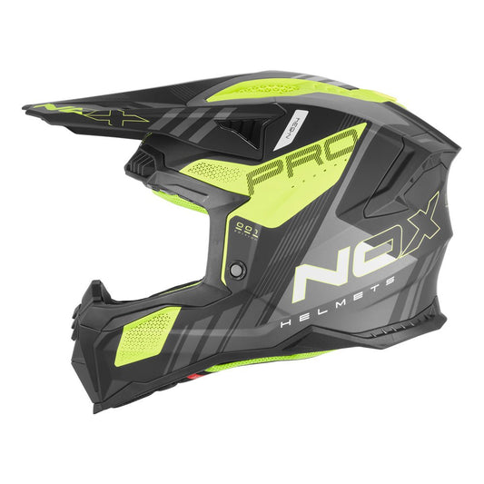 Casque Moto Cross N634 Storm Noir Mat Jaune | NOX - LE PRATIQUE DU MOTARD