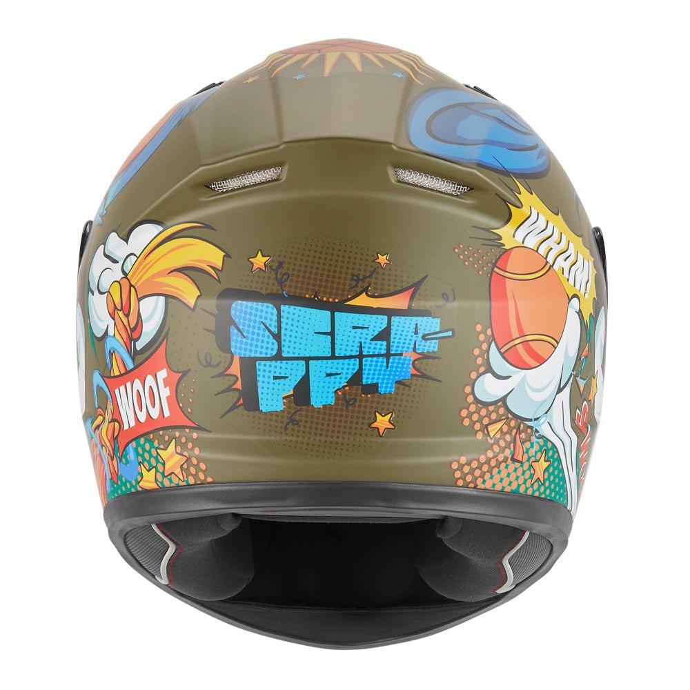 Casque Moto Intégral Enfant N731 Scrappy Kaki Mat | NOX - LE PRATIQUE DU MOTARD