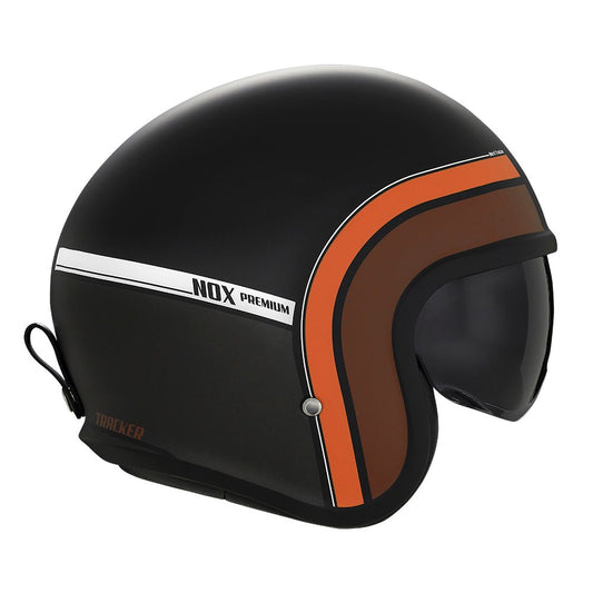 Casque Moto Jet Next Traker Noir Mat Rouille | NOX - LE PRATIQUE DU MOTARD