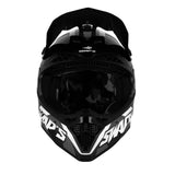 Casque moto cross Noir et Blanc - FASTER