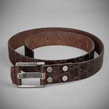 Ceinture cuir marron Brotherhood™ | Guitar Pick Holder™ - LE PRATIQUE DU MOTARD