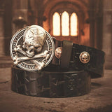 Ceinture cuir avec boucle Brotherhood™ | Badass Biker™ - LE PRATIQUE DU MOTARD