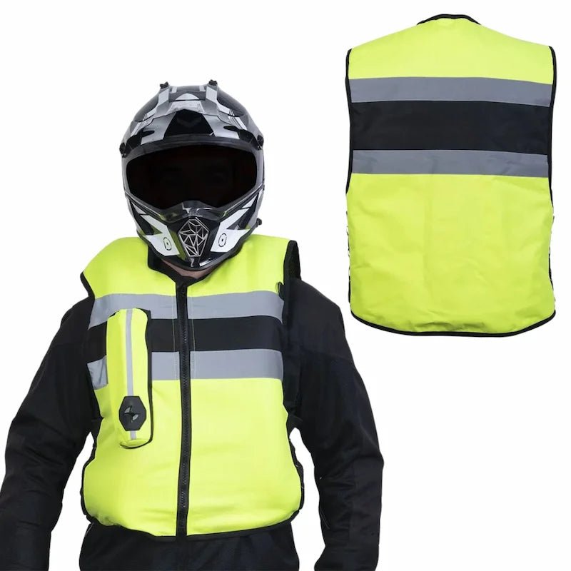 Gilet Airbag Moto | TS4 Jaune - LE PRATIQUE DU MOTARD