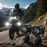 Feux Additionnels Moto LED 50W 8 modes — Longue Portée, Télécommande Sans Fil