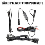 Motorcycle battery heated glove - 12V power supply kit