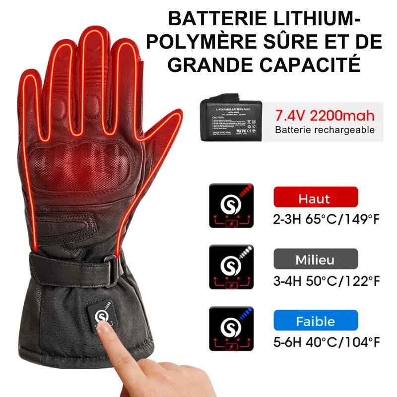 Gants Chauffants Moto Hiver | RacerPro™ - LE PRATIQUE DU MOTARD