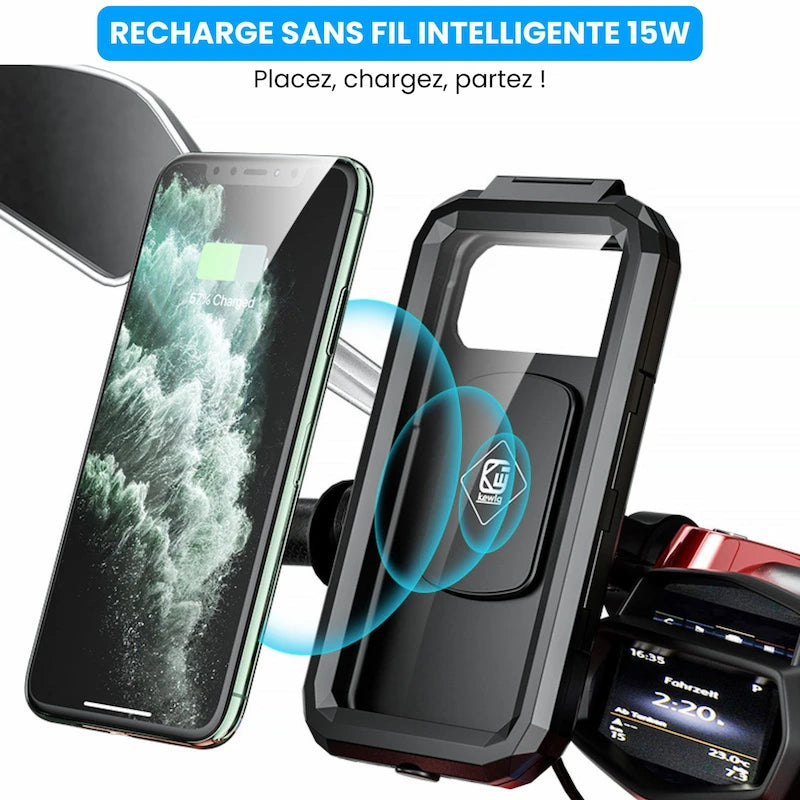 Support téléphone moto induction étanche - LE PRATIQUE DU MOTARD