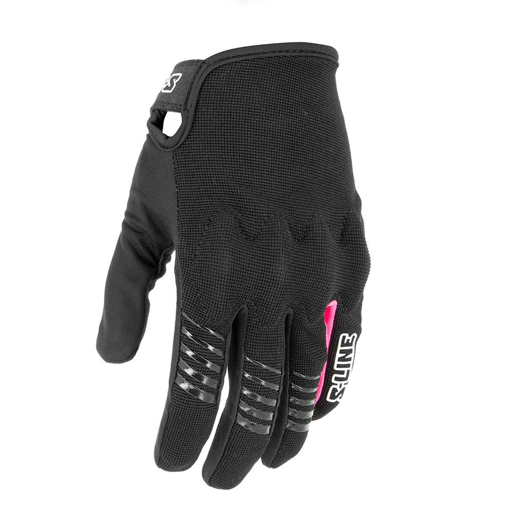 Gants Moto Femme Rose S-Line BURN — CE KP1, bicolore noir rose