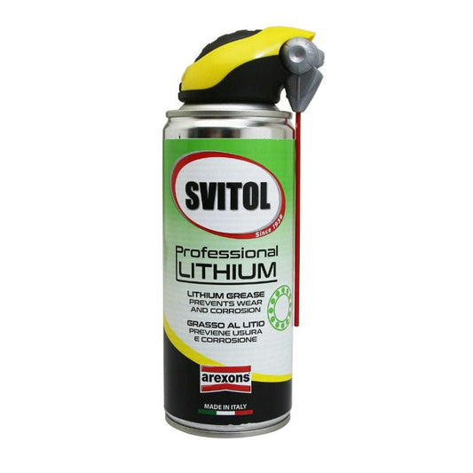 GRAISSE AREXONS SVITOL AU LITHIUM HAUTE VISCOSITE - 40°C A +160°C (SPRAY 400ml) - LE PRATIQUE DU MOTARD