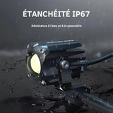 Mini Phare moto LED Additionnel | VisionPlus F150 - S (Interrupteur Sans fil) - LE PRATIQUE DU MOTARD