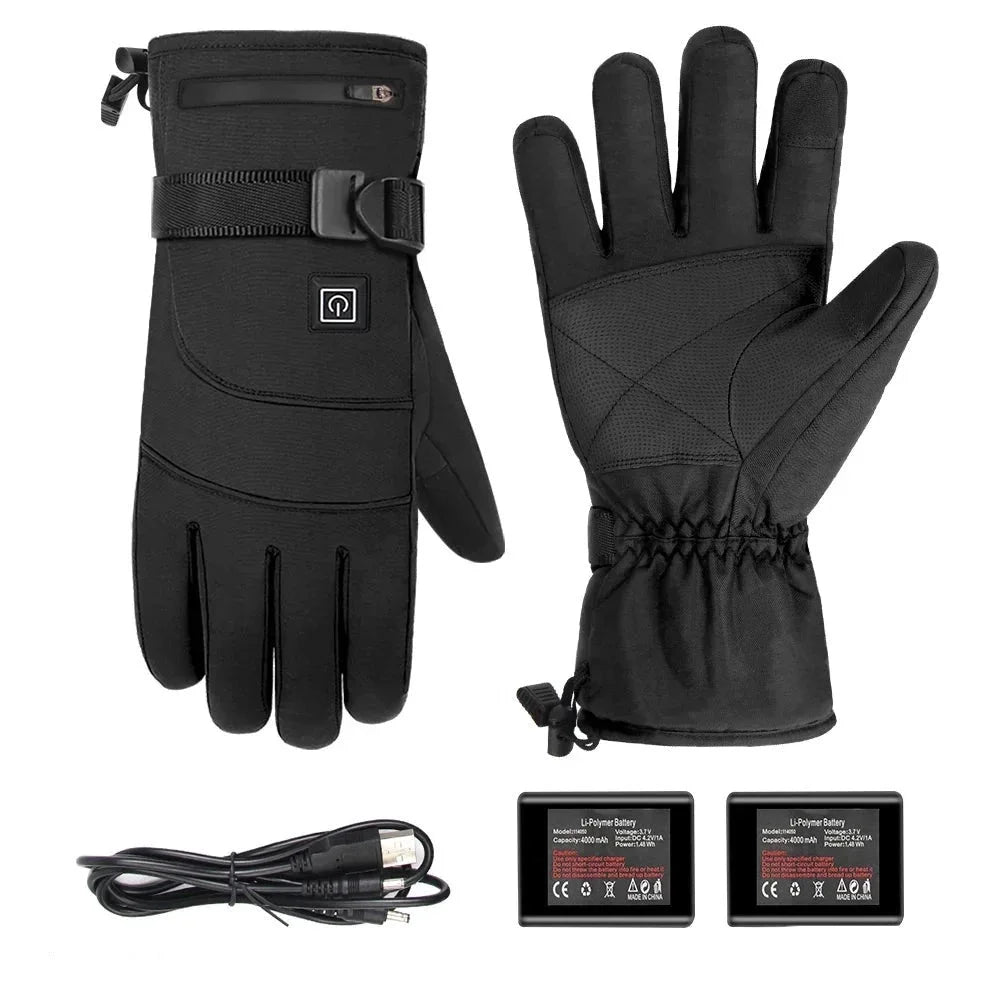 Gants Chauffants électriques Avec Batteries 10 000 MAh - 3 Niveaux De Chaleur Pour Ski, Moto, Randonnée
