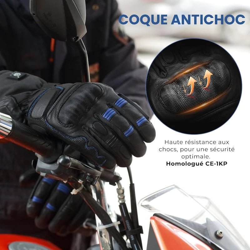 Gants Chauffants Moto carbone | RacerPro™ - LE PRATIQUE DU MOTARD