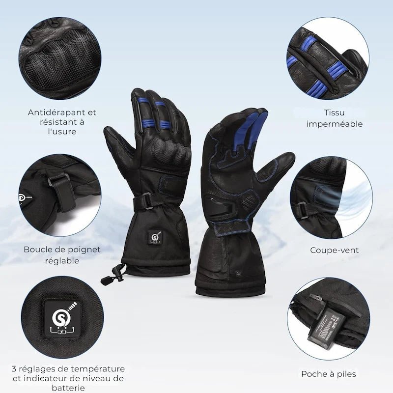 Gants Chauffants Moto carbone | RacerPro™ - LE PRATIQUE DU MOTARD