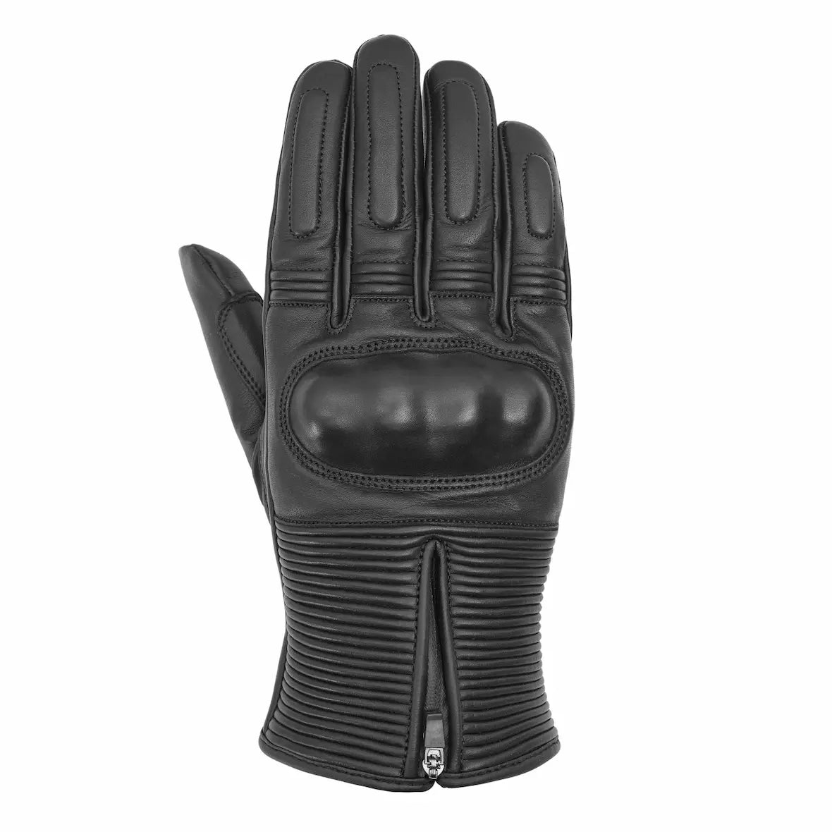 Gants cuir vintage Factory Marron Vieilli Old Brown — patine et zip poignet