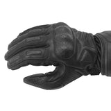Summer leather motorcycle gloves - Approved