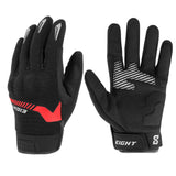 Summer motorcycle gloves Black/Red - CE approved