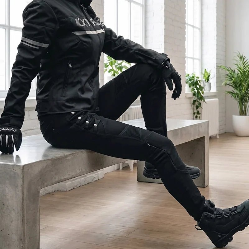 Pantalon Moto Femme Kevlar & Imperméable | RIDERIA™ - LE PRATIQUE DU MOTARD