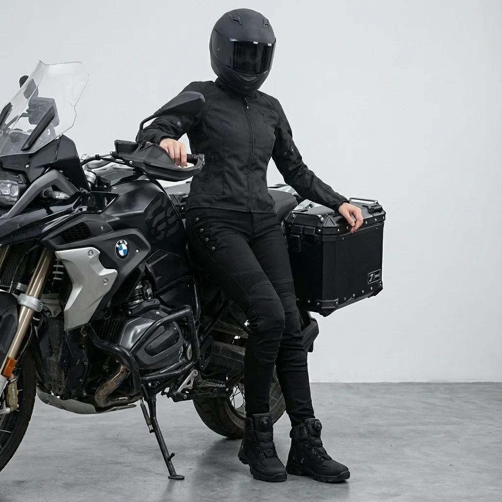 Pantalon Moto Femme Kevlar & Imperméable | RIDERIA™ - LE PRATIQUE DU MOTARD