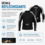 Gilet moto homme été — CE Niveau 2 + Ceinture Lombaire | EIZOX™ ADVENTURE