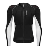 Gilet de protection moto NEMESIS noir vue de face, protections épaules et dorsale intégrées