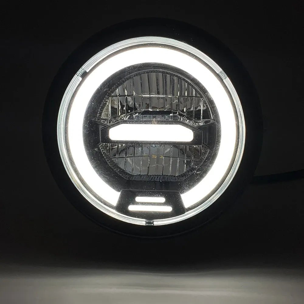 Phare rond moto LED universel 6.5 pouces, - LE PRATIQUE DU MOTARD