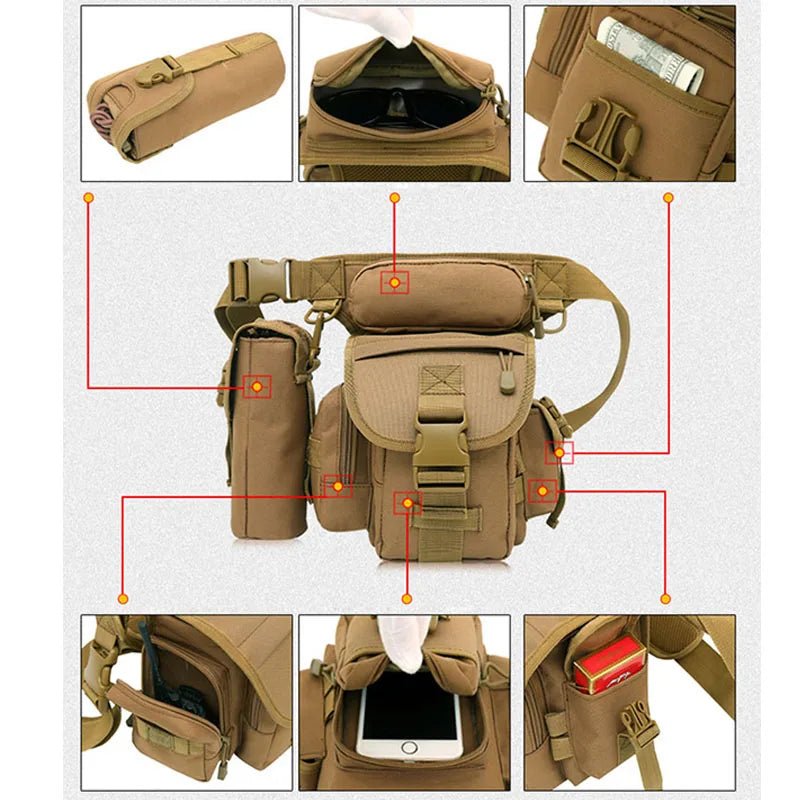Sacoche de jambe militaire Tactique - LE PRATIQUE DU MOTARD