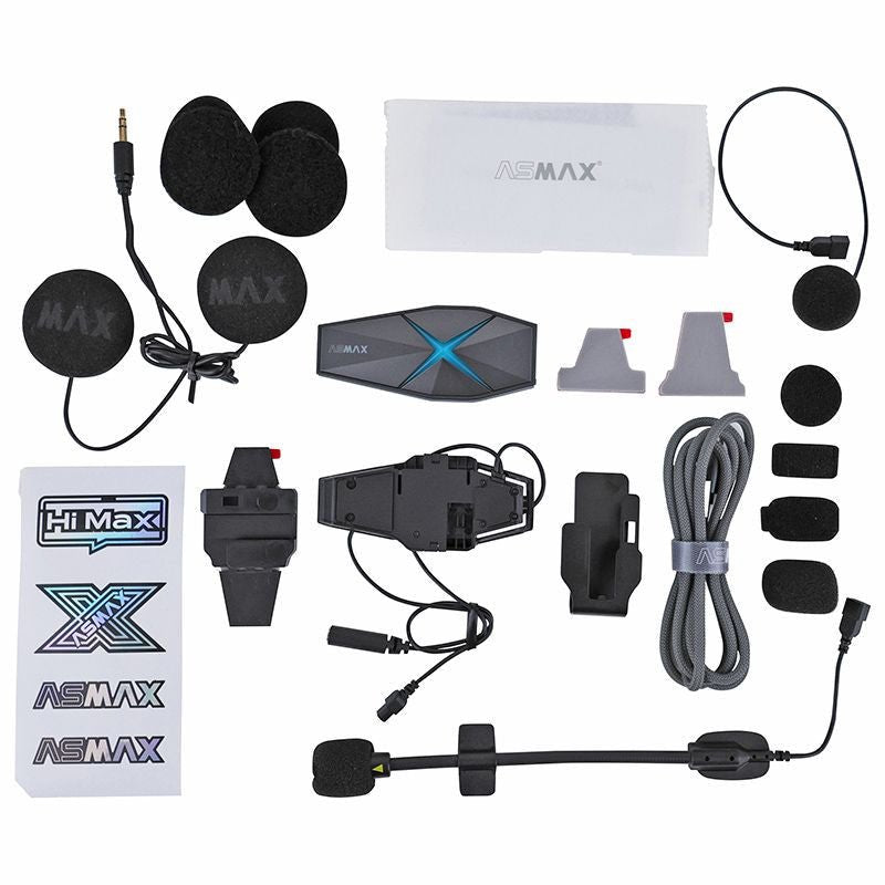 Intercom Moto ASMAX F1 Plus – MESH et Bluetooth 5.3, 10 Pilotes, 15 km, Son HD - LE PRATIQUE DU MOTARD