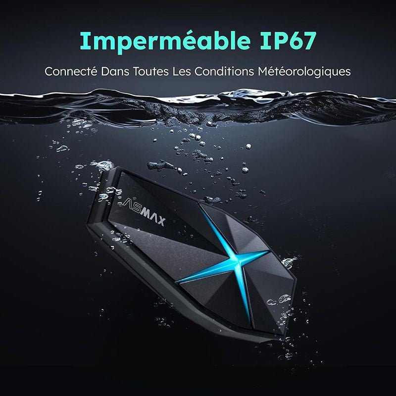 Intercom Moto ASMAX F1 Pro – 10 Pilotes, 15 km, Son HD - LE PRATIQUE DU MOTARD