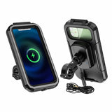 Support Téléphone Moto Étanche - Chargeur à Induction – IPX8, 360°, Type - C - LE PRATIQUE DU MOTARD