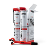 Pack Entretien Chaîne Moto Ipone — Chain Cleaner 750ml + Graisse X-TREM 750ml + Brosse