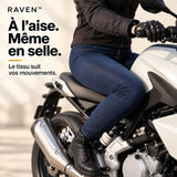 Pantalon Moto Femme JEGGINGS Taille Haute - Kevlar + Protection CE2 | RAVEN™