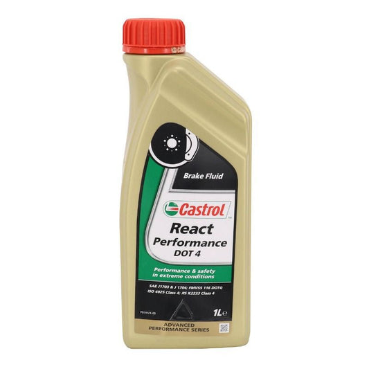 LIQUIDE DE FREIN CASTROL DOT 4 REACT PERFORMANCE (1L) 100% SYNTHETIQUE - LE PRATIQUE DU MOTARD