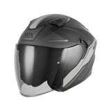 Casque Moto Jet N130 Ekto Noir Mat Argent | NOX - LE PRATIQUE DU MOTARD
