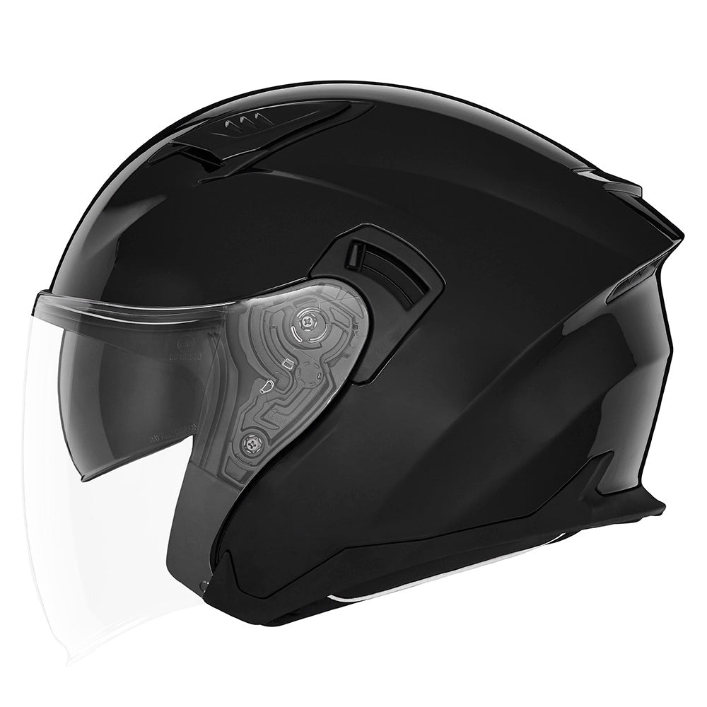 Casque Moto Jet N130 Noir Brillant | NOX - LE PRATIQUE DU MOTARD