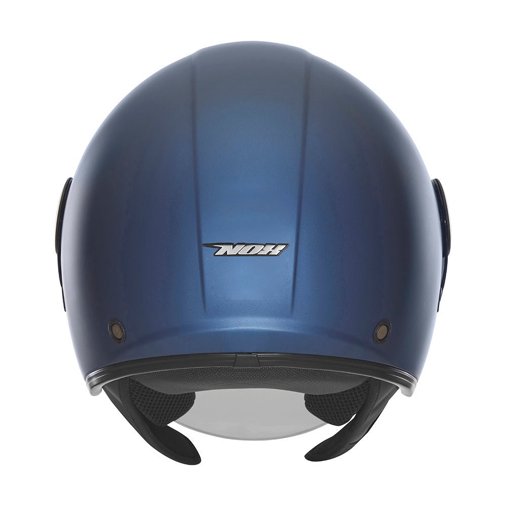 Casque Moto Jet N182 Bleu Mat | NOX - LE PRATIQUE DU MOTARD