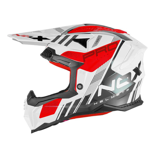 Casque Moto Cross N634 Storm Blanc Rouge | NOX - LE PRATIQUE DU MOTARD