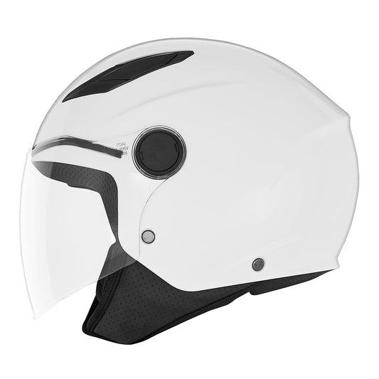 Casque Moto Jet N710 Blanc Perle | NOX - LE PRATIQUE DU MOTARD