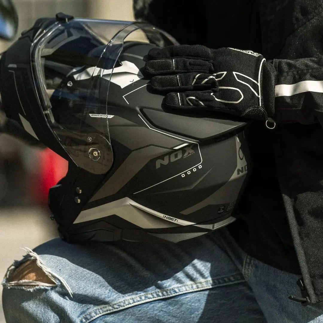 Casque Moto Modulable N967 Bleu Mat | NOX - LE PRATIQUE DU MOTARD