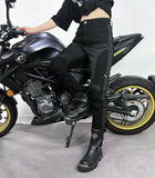 Pantalon moto femme été - VELOZA⹠Noir - LE PRATIQUE DU MOTARD